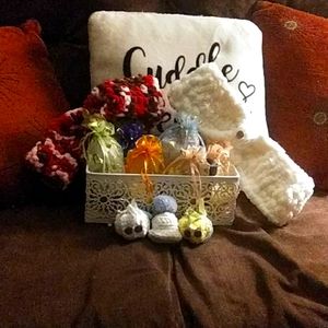 Blankets, headbands, ornaments